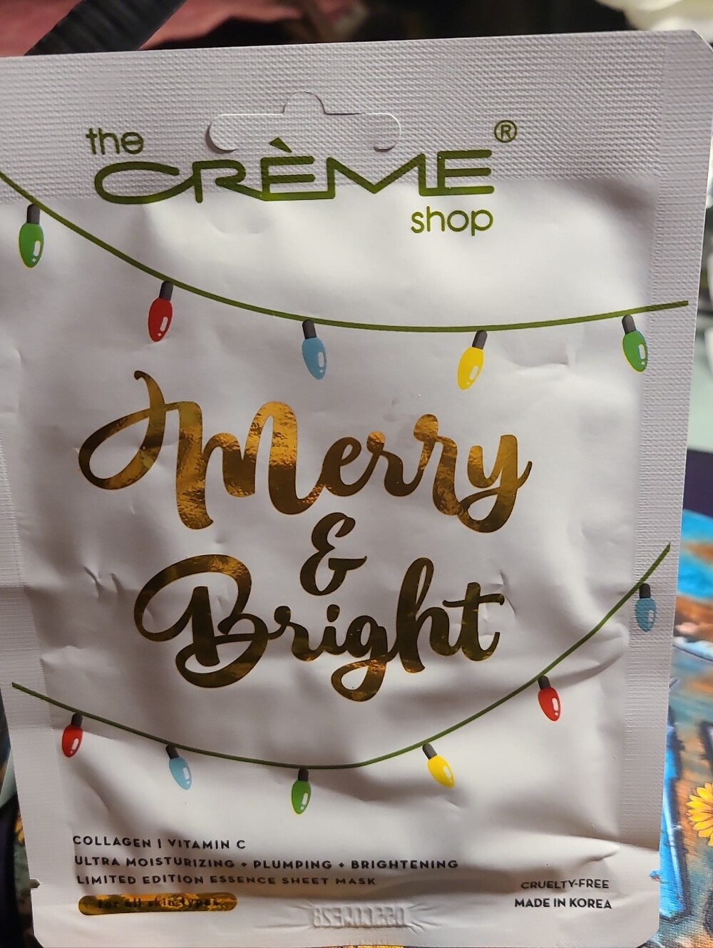 The Crème Shop Merry & Bright Holiday String Lights - Gold Accent